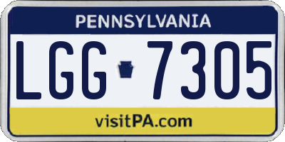 PA license plate LGG7305