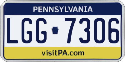 PA license plate LGG7306