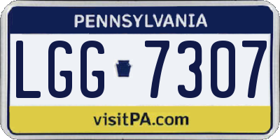 PA license plate LGG7307