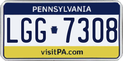 PA license plate LGG7308