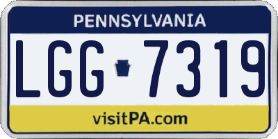 PA license plate LGG7319