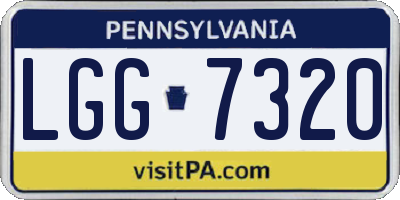 PA license plate LGG7320