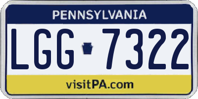PA license plate LGG7322