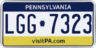 PA license plate LGG7323