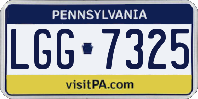 PA license plate LGG7325