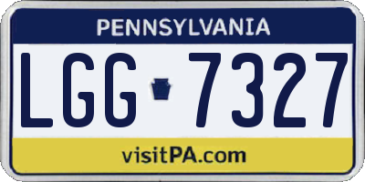 PA license plate LGG7327