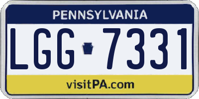 PA license plate LGG7331