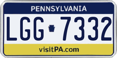 PA license plate LGG7332