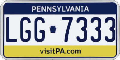 PA license plate LGG7333