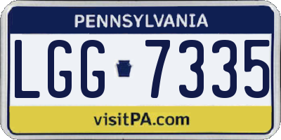 PA license plate LGG7335