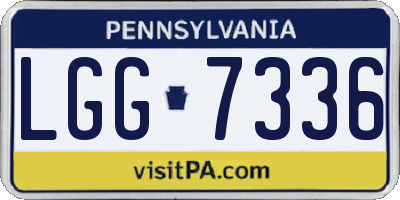 PA license plate LGG7336