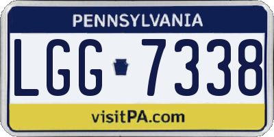 PA license plate LGG7338