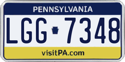 PA license plate LGG7348