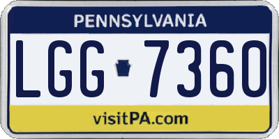 PA license plate LGG7360