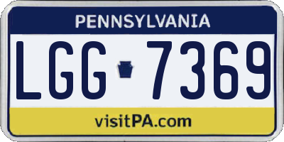 PA license plate LGG7369