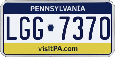 PA license plate LGG7370
