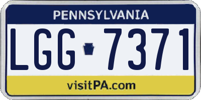 PA license plate LGG7371
