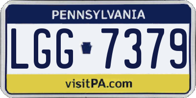 PA license plate LGG7379