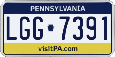 PA license plate LGG7391