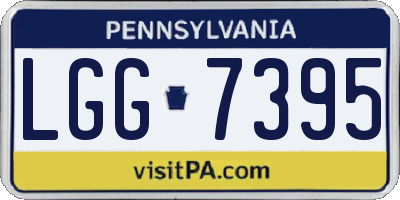 PA license plate LGG7395