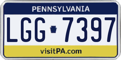 PA license plate LGG7397