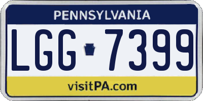 PA license plate LGG7399