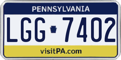 PA license plate LGG7402