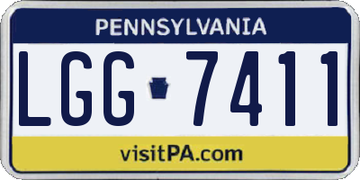 PA license plate LGG7411