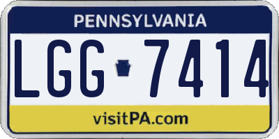 PA license plate LGG7414