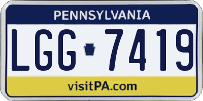 PA license plate LGG7419