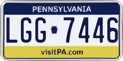 PA license plate LGG7446