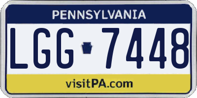 PA license plate LGG7448
