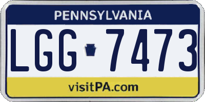 PA license plate LGG7473