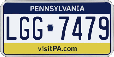 PA license plate LGG7479