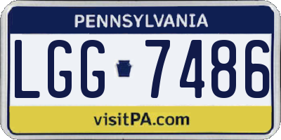 PA license plate LGG7486