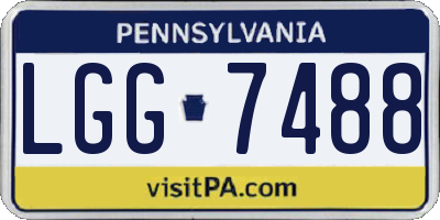 PA license plate LGG7488