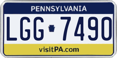 PA license plate LGG7490