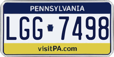PA license plate LGG7498