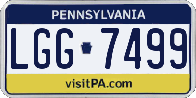 PA license plate LGG7499