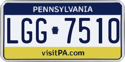 PA license plate LGG7510