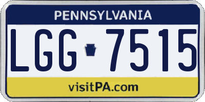 PA license plate LGG7515
