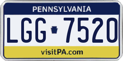 PA license plate LGG7520