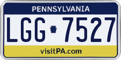 PA license plate LGG7527