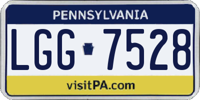 PA license plate LGG7528