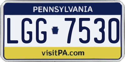 PA license plate LGG7530
