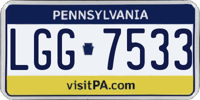 PA license plate LGG7533