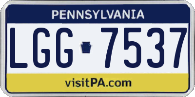 PA license plate LGG7537