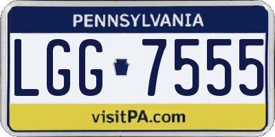 PA license plate LGG7555