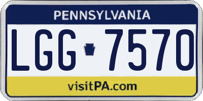PA license plate LGG7570