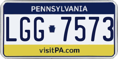 PA license plate LGG7573